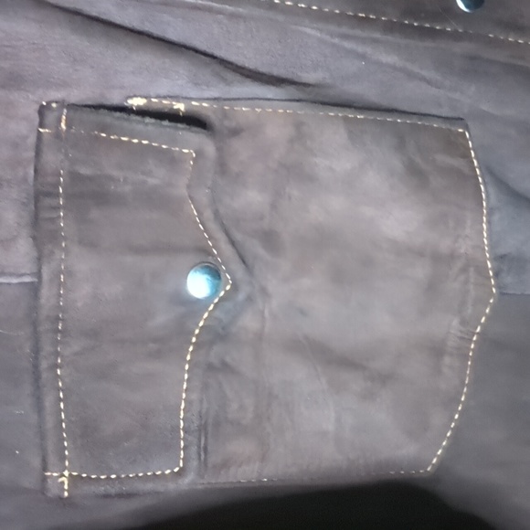 Vintage snap front closure 💯 suede leather long sleeve western style shirt - Picture 5 of 10